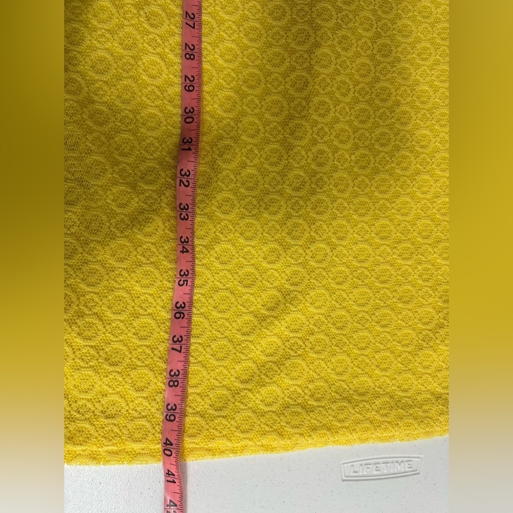 NWT Black Label By Evan-Picone Women's Sz 16 Yellow Sleeveless Lace A-Line Dress - Picture 7 of 10